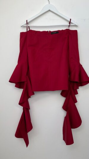 Ellery Off the Shoulder Red Top