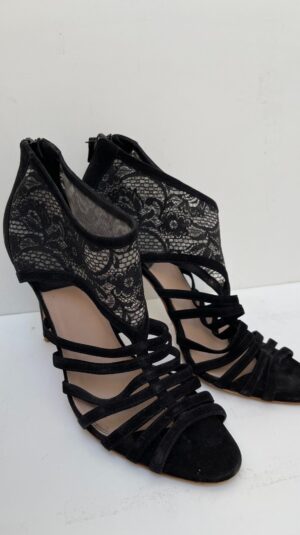 Laurence Decade Black Lace Heels