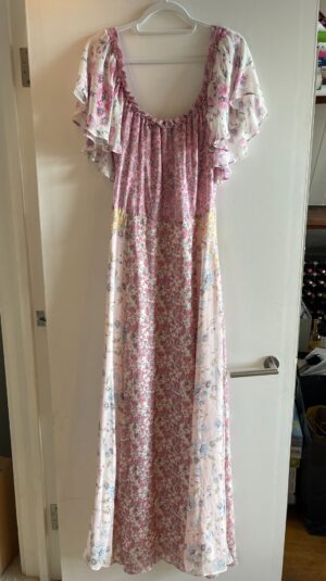 Love Shack Fancy Maxi Floral Off-the Shoulder Dress