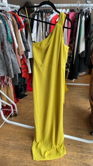 Whistles One Shoulder Yellow Maxi Dress