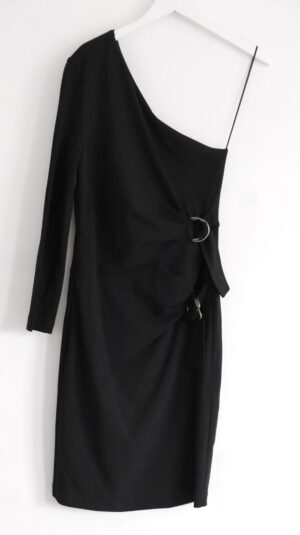Roberto Cavalli Black One Sleeve Body Con Dress New w/tags