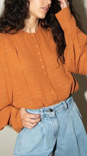 By Malene Birger Burnt Orange Blouse