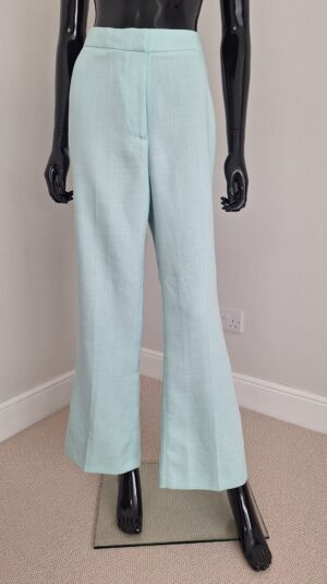 Kitri Studio mint wide leg textured trousers